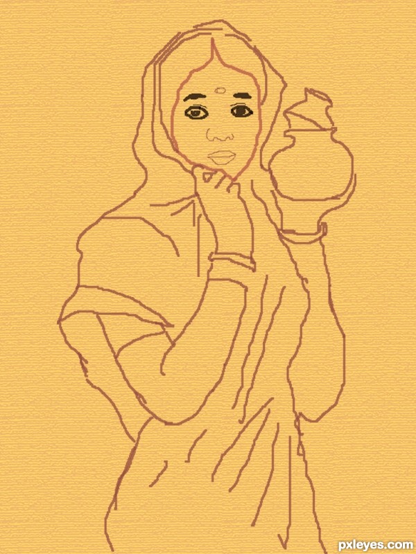 Creation of milkmaid: Step 1